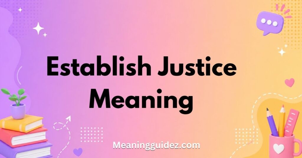 Establish Justice Meaning