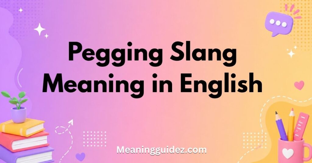 pegging slang meaning in english