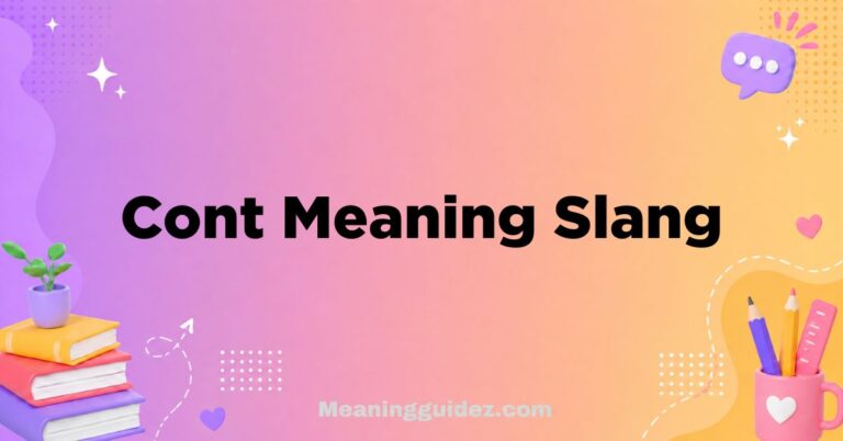 Cont Meaning Slang