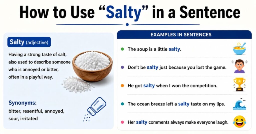 How to Use "Salty" in a Sentence