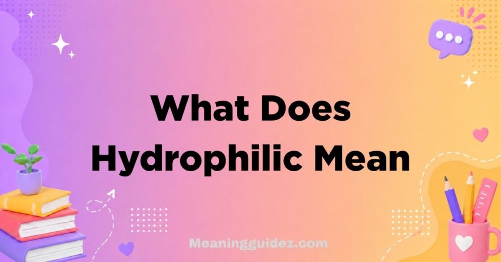 What Does Hydrophilic Mean
