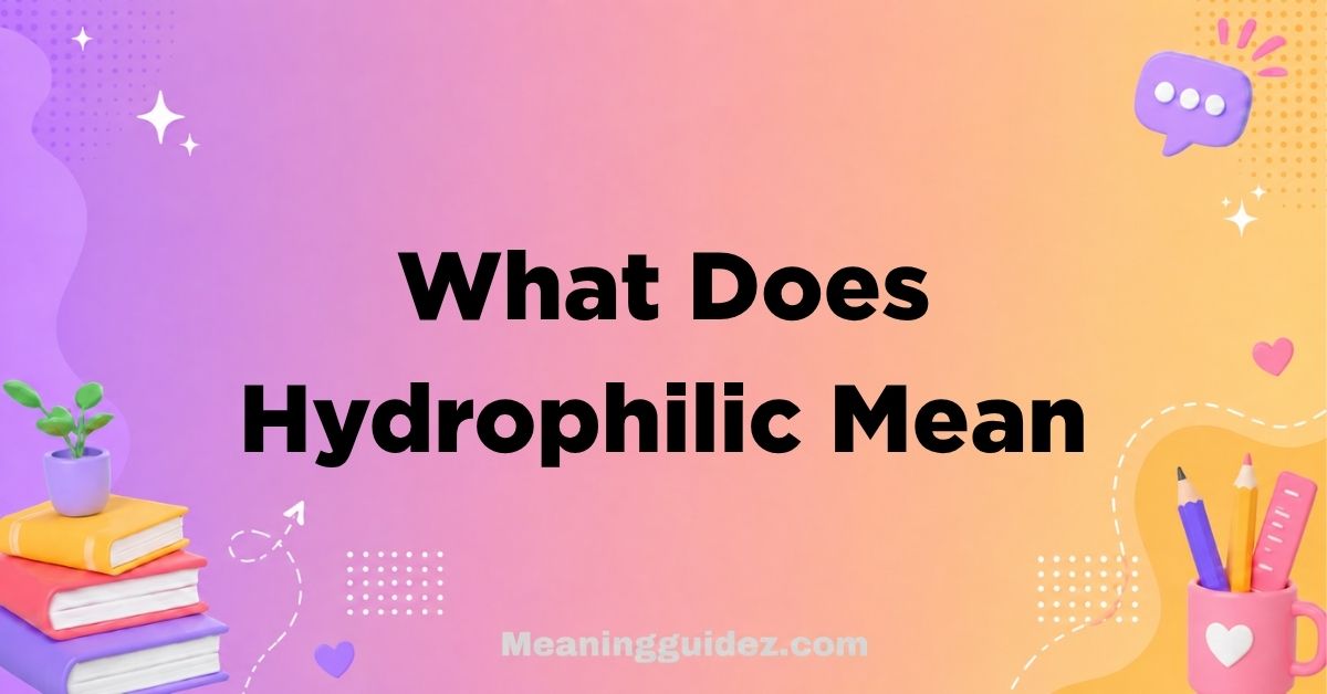 What Does Hydrophilic Mean