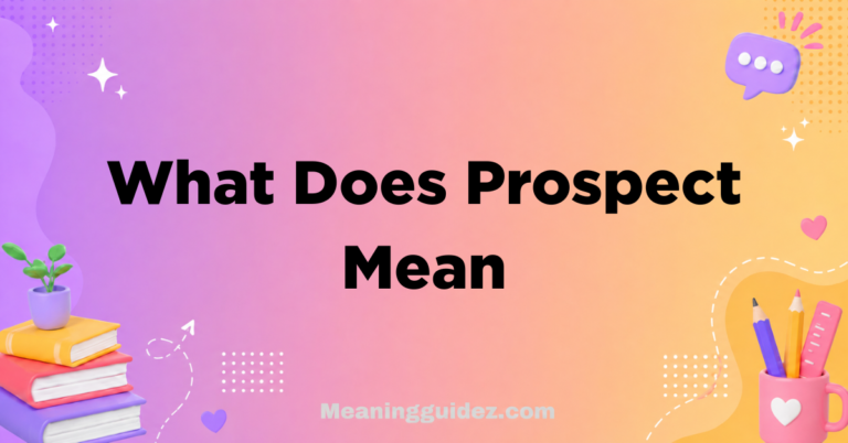 What Does Prospect Mean