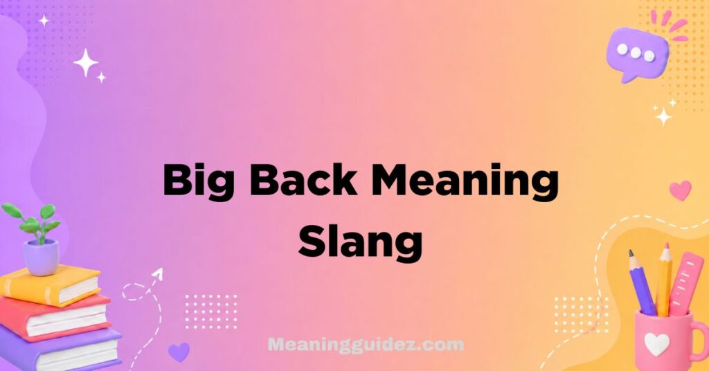 Big Back Meaning Slang