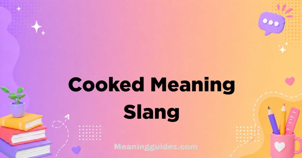 Cooked Meaning Slang