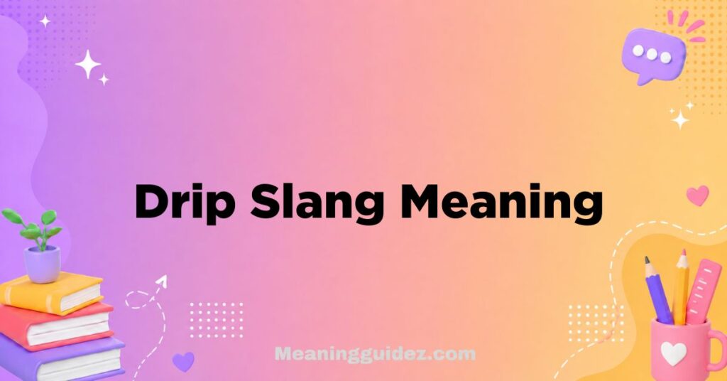 Drip Slang Meaning