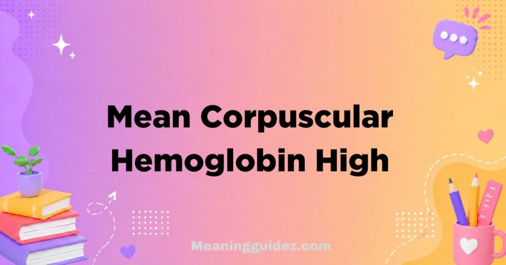 Mean Corpuscular Hemoglobin High