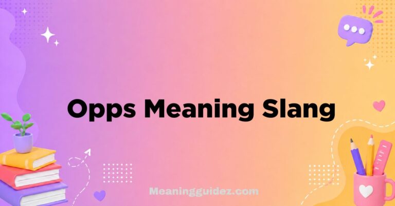 Opps Meaning Slang