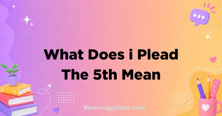 What Does I Plead the 5th Mean