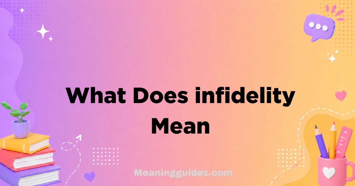 What Does Infidelity Mean?