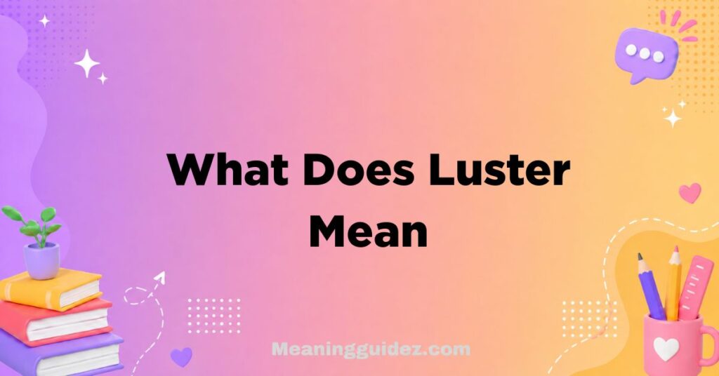 What Does Luster Mean