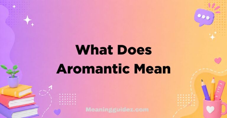 What Does Aromantic Mean